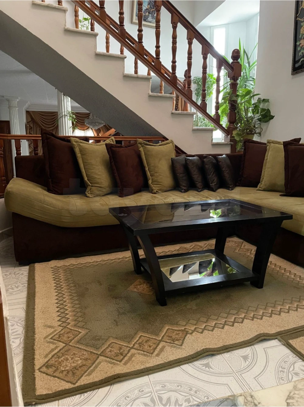 Salon Coin en L + Table Basse – Très Bon État