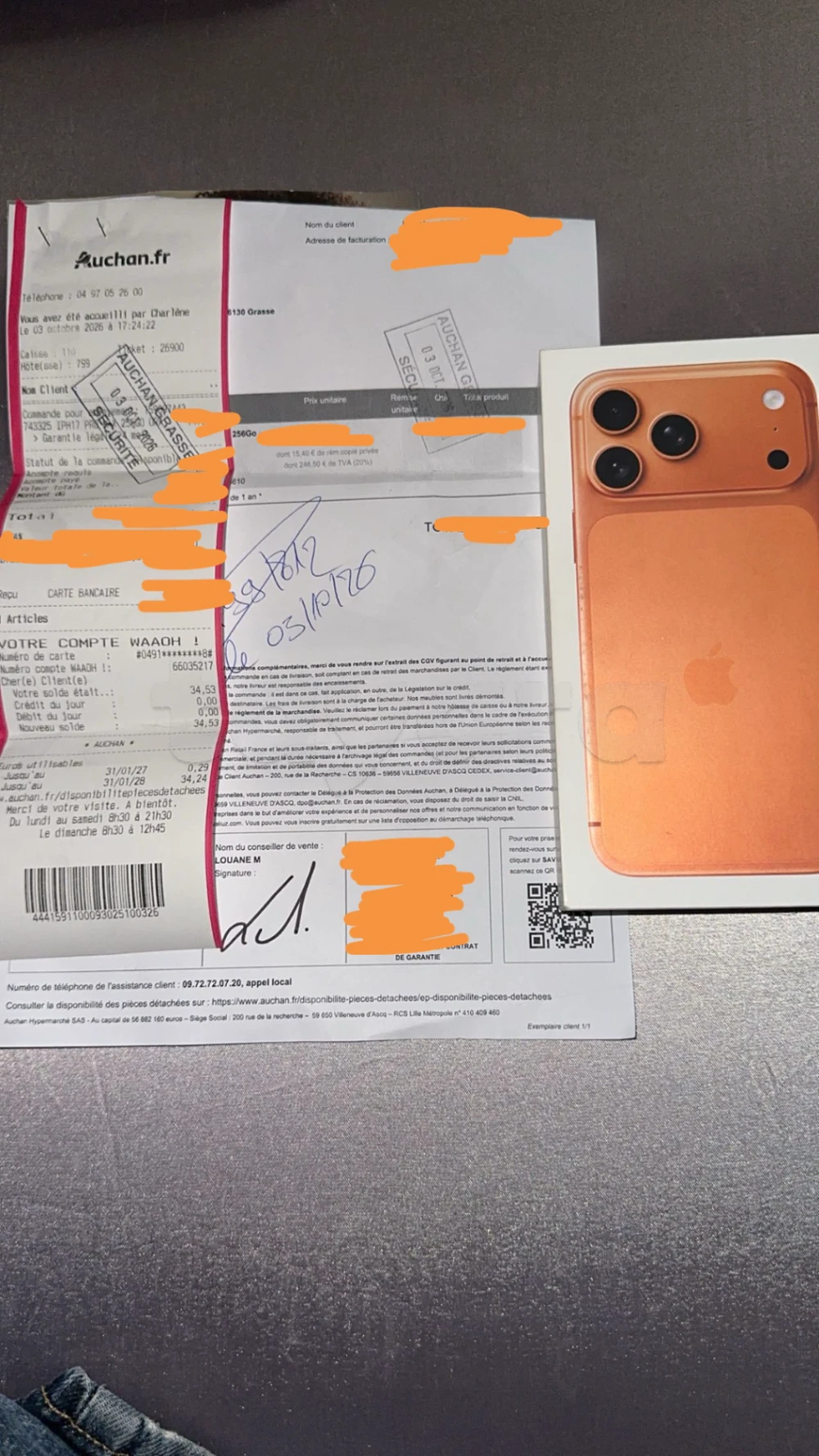 iPhone 17 Pro Max 256 Go Neuf + Facture