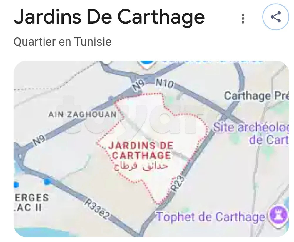 Jardins Carthage S3 RDC proprio vend