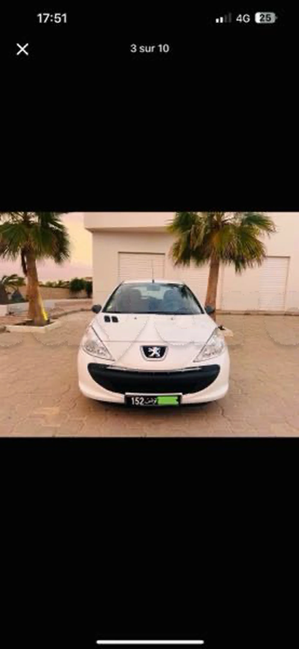 Carte voiture Peugeot 206+