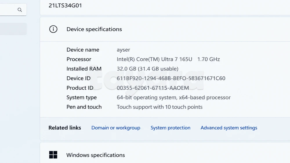 Lenovo ThinkPad T14s Gen 5 – Core Ultra 7 165U – 32Go RAM – Écran Tactile