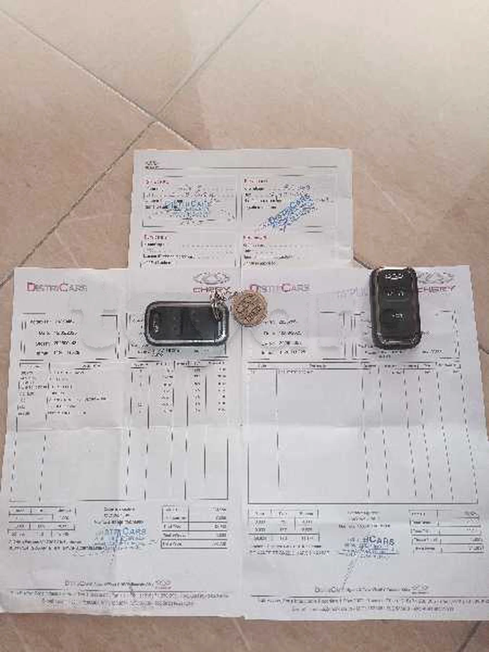 Carte voiture Chery Tiggo