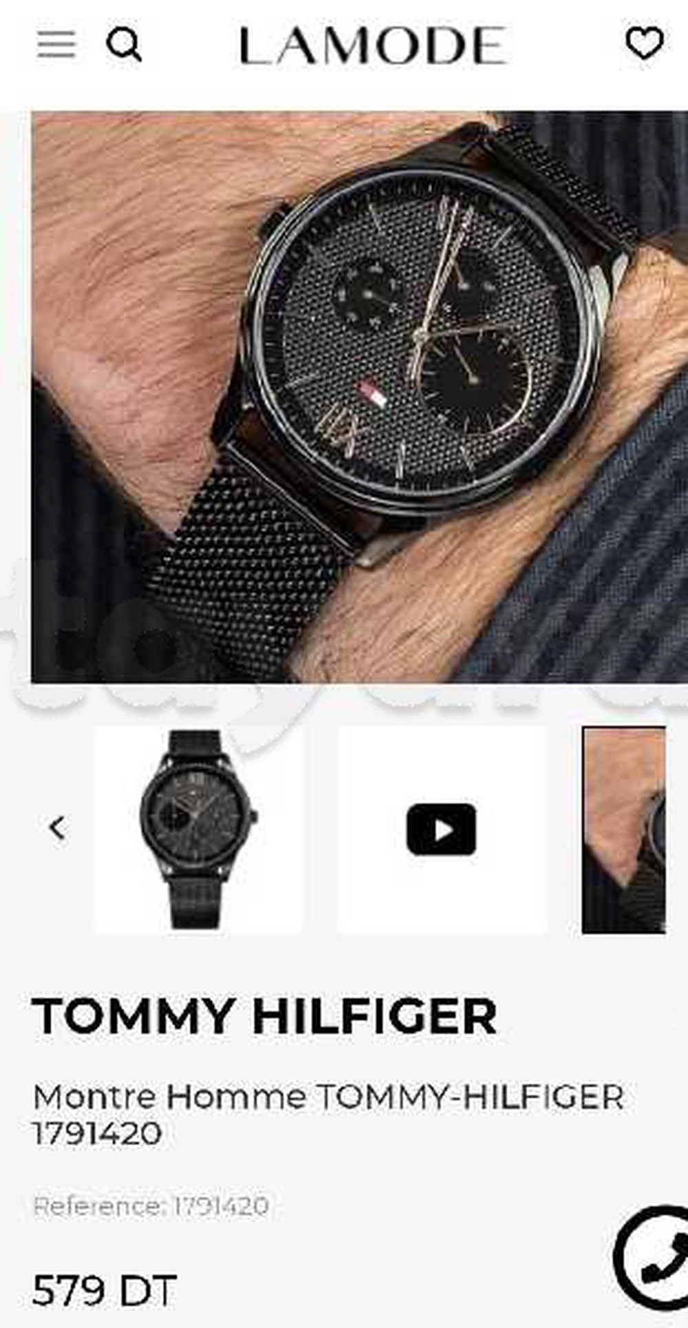 TOMMY HILFIGER
Montre Homme TOMMY-HILFIGER 1791420