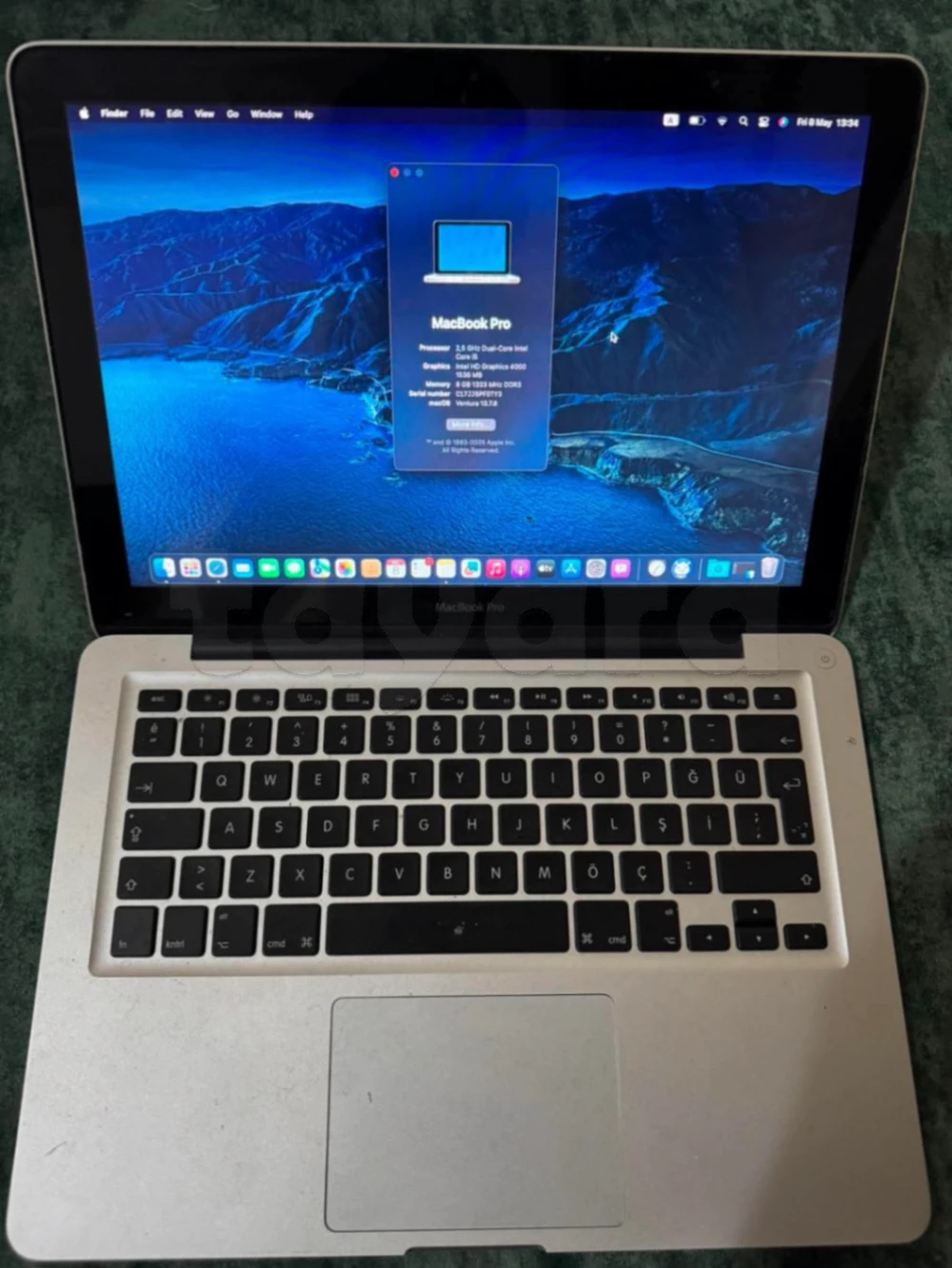 Mac book pro 2012 a vendre + chargeur