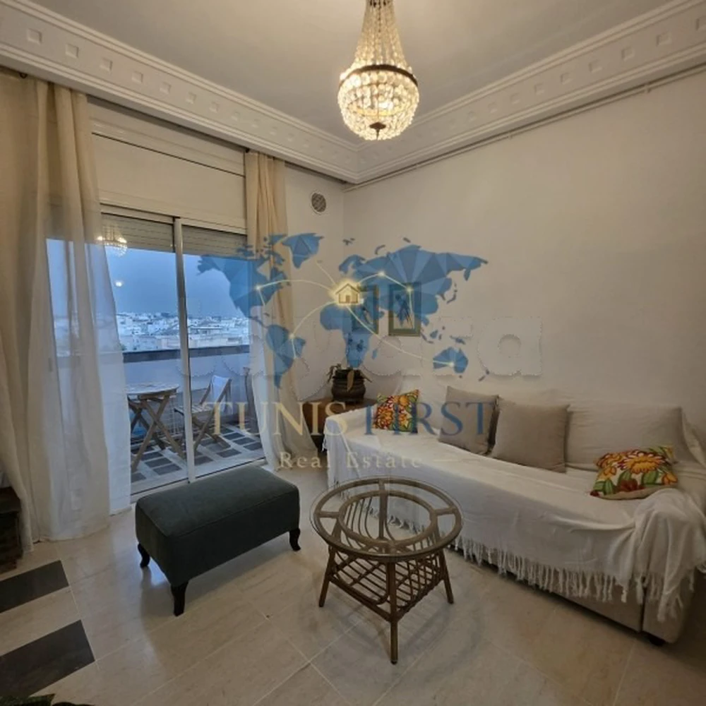 A louer Appartement S+1 Meublé aux Jardins de Carthage