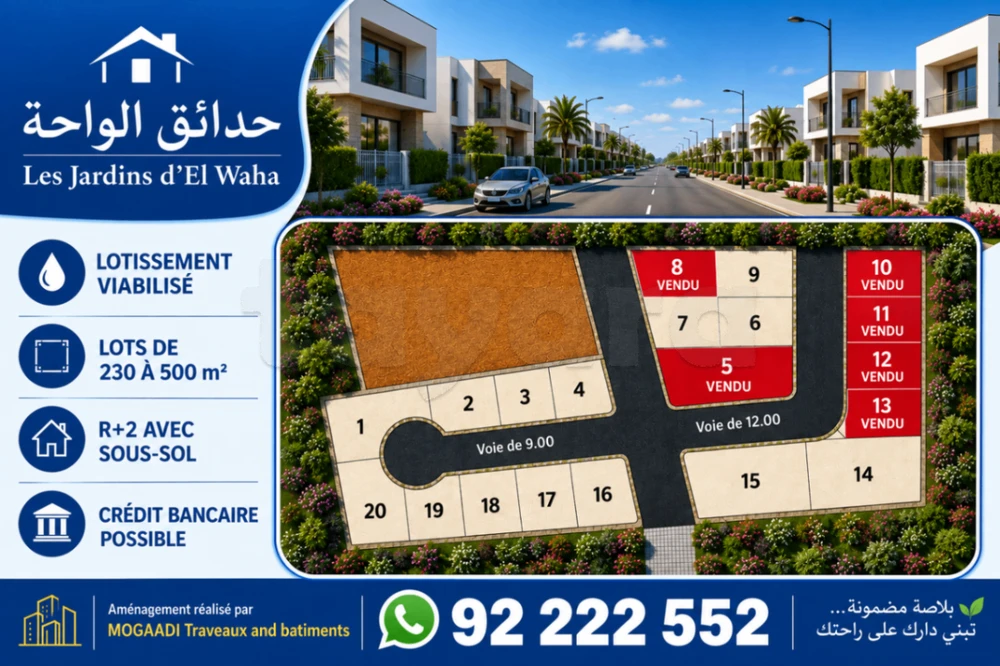 LOTISSEMENT JARDIN EL WAHA – EL AGBA