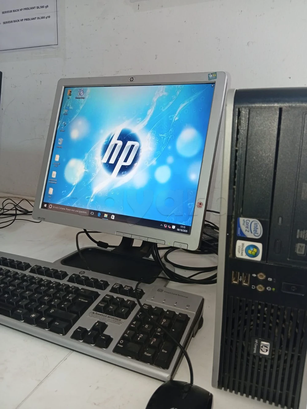 PC Bureau HP Compaq Complet / Intel Core 2 Duo 3.16 GHz / 4 Go RAM / Windows 10 Pro