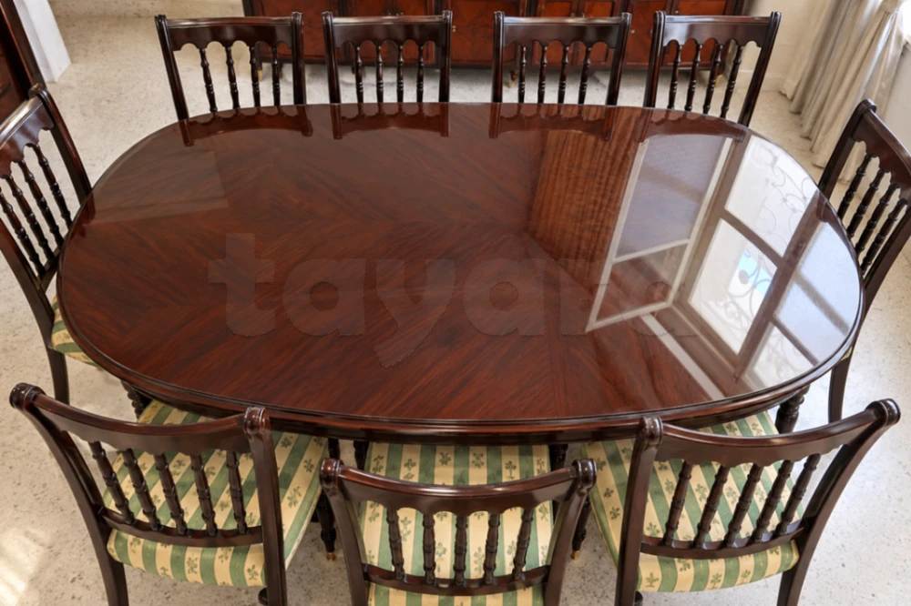 ✨ Magnifique salle à manger en bois – Table + 8 chaises – Style classique ✨