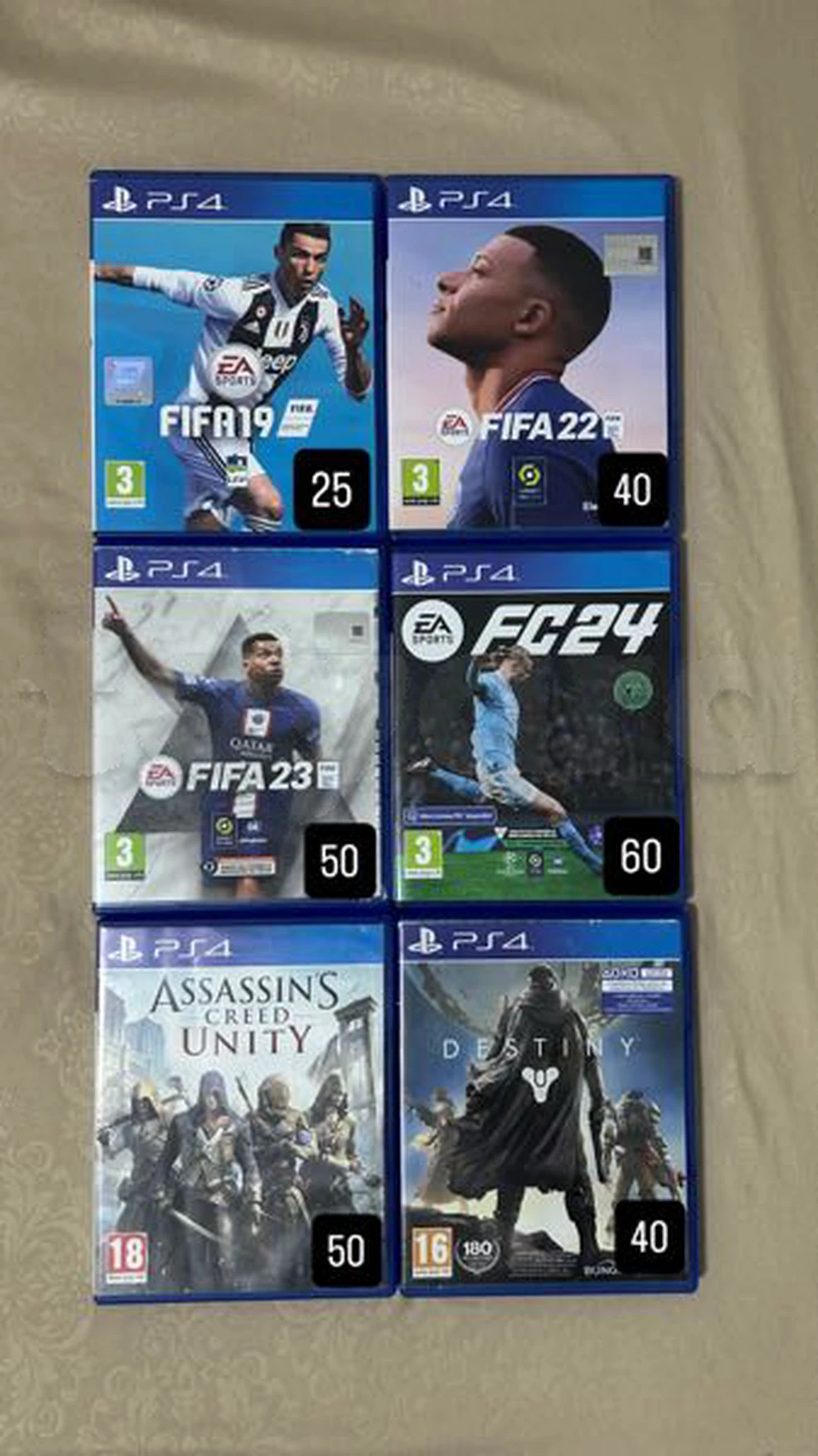 CD Jeux pour PS4 comme neuf